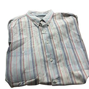 Boulevard cotton club for the tall man Striped Men's Shirt size 3XLT
